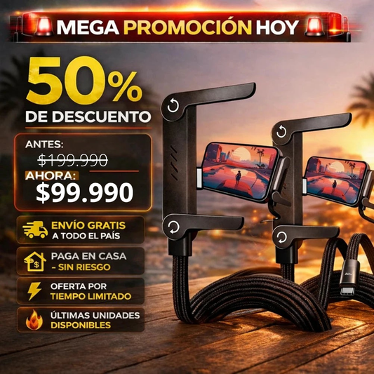 Cable De Carga Con Soporte Invisible2en1