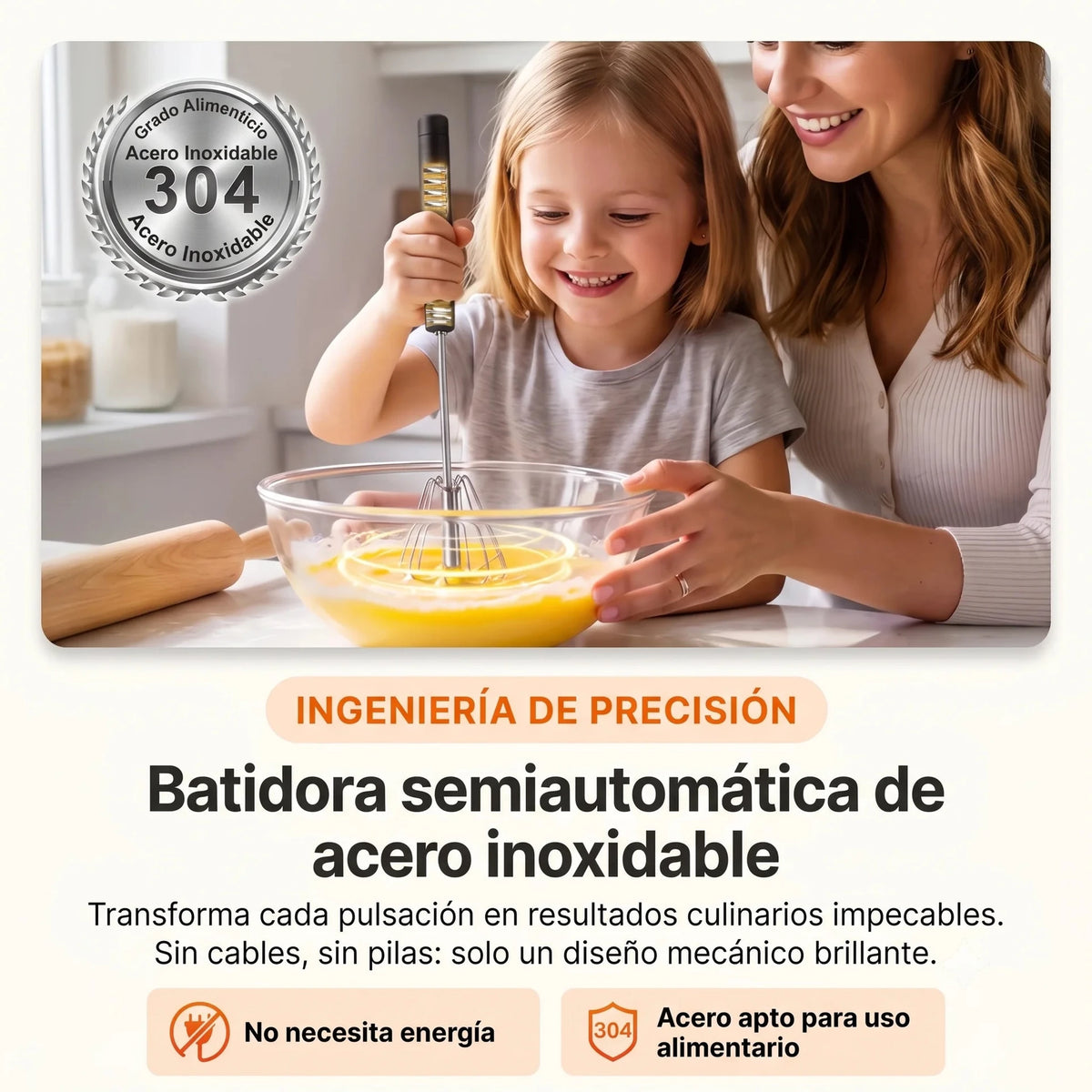 Batidora semiautomática de acero inoxidable - Imagen 1