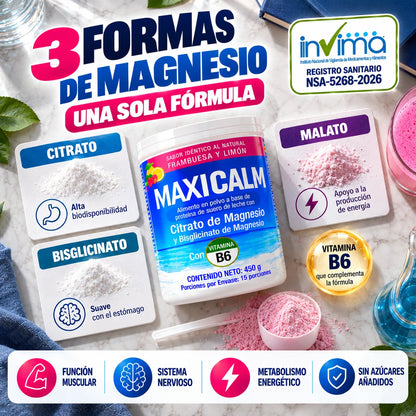 Suplemento de Magnesio Maxi Calm - Para tu bienestar diario - Imagen 1
