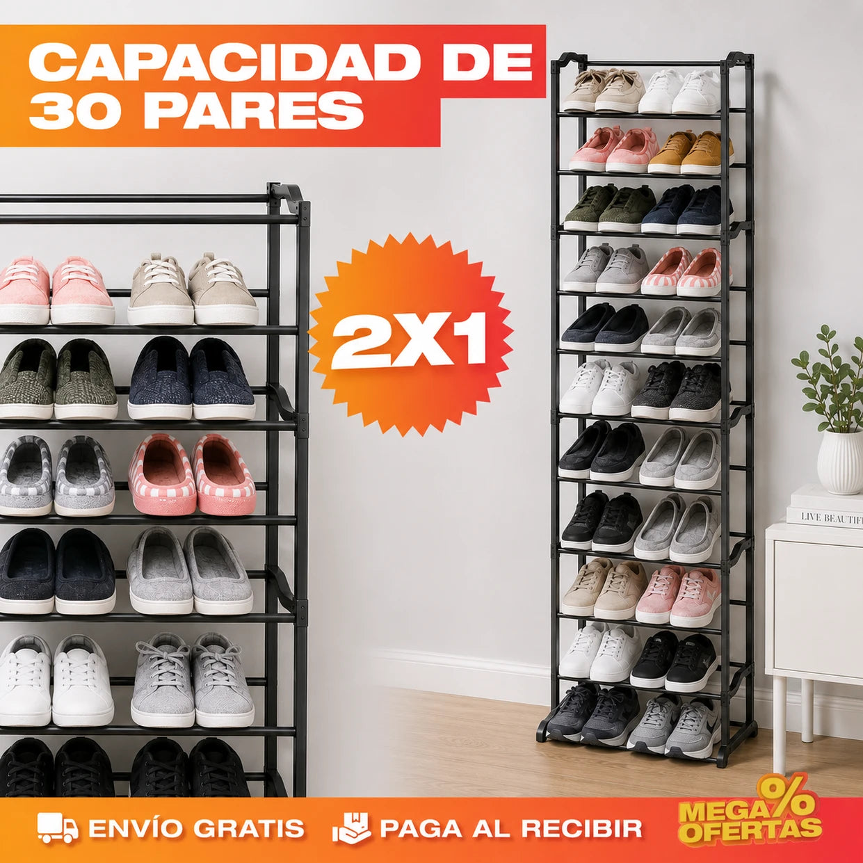 Organizador de Zapatos de 10 Niveles - Imagen 2