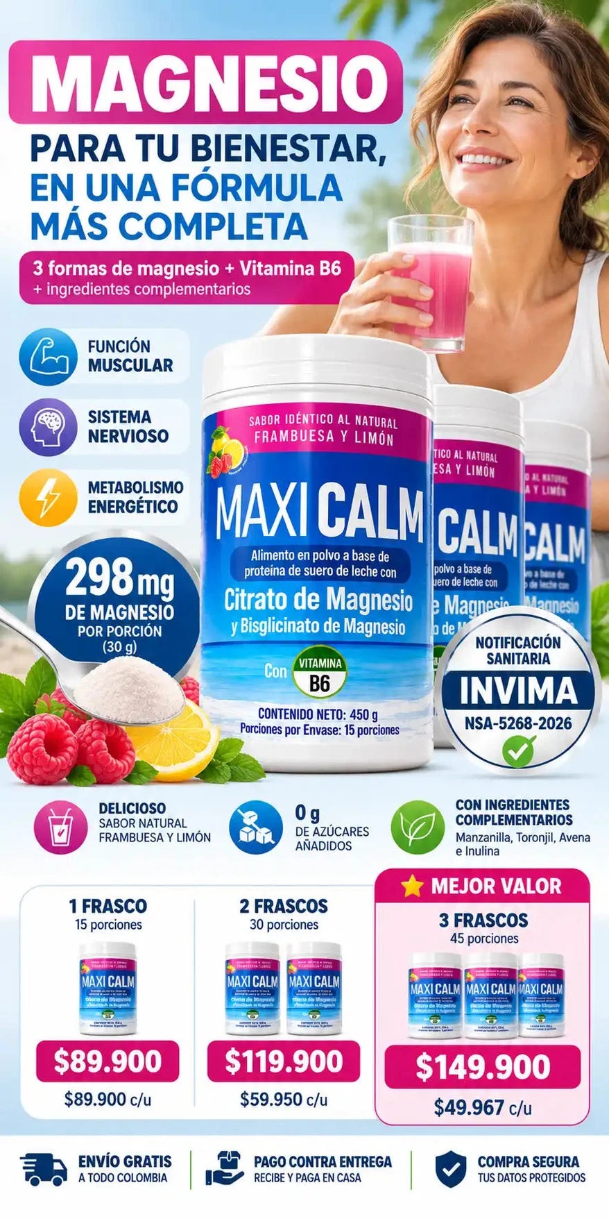 Suplemento de Magnesio Maxi Calm - Para tu bienestar diario - Imagen 2