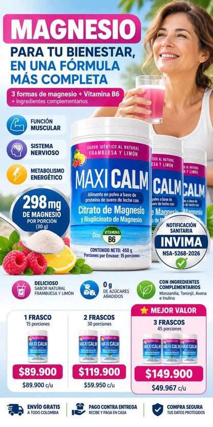Suplemento de Magnesio Maxi Calm - Para tu bienestar diario - Imagen 2