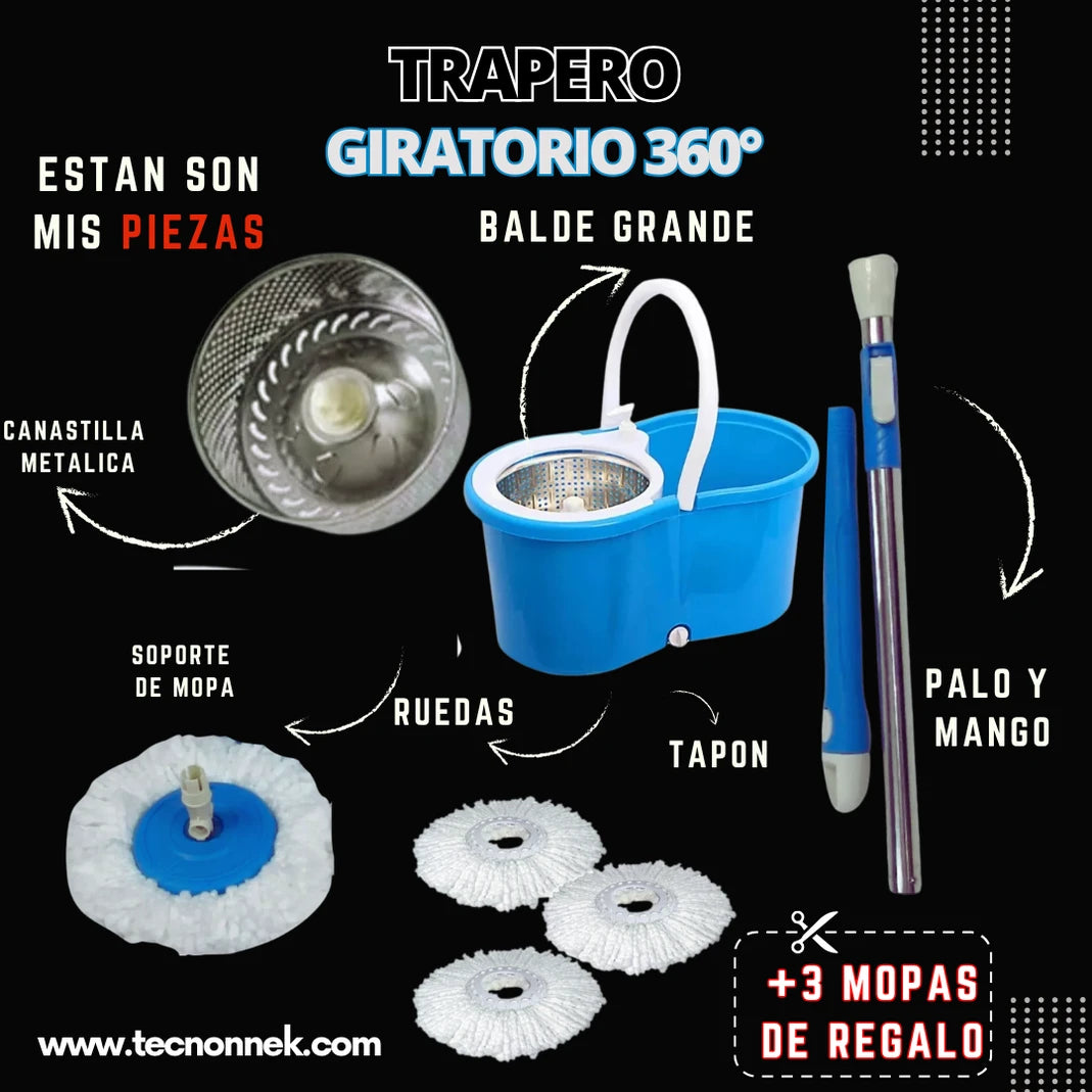 Trapeador Mágico 360° con Balde - Imagen 6