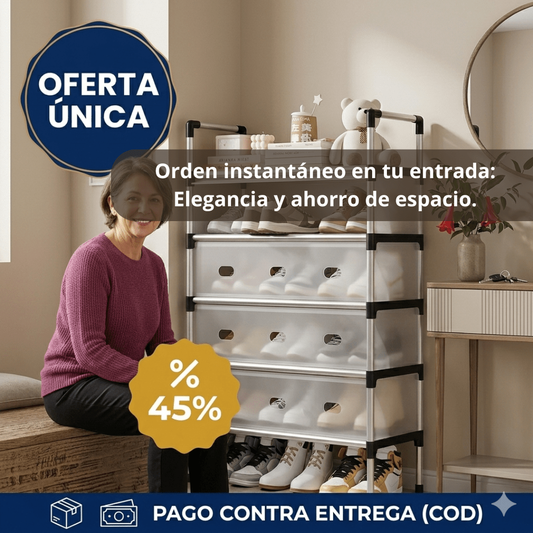 Zapatera 6 Niveles 2 en 1 - Organiza 21 Pares - Orden Visible en Minutos - 1