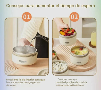 🍱 X4 Portacomidas Térmico y Moderno + 🎁 Ebook Saludable Gratis - 3